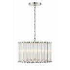 Crystorama ELL-B3004-PN Polished Nickel Libby Langdon For Crystorama Elliot 4 Light Polished Nickel Pendant Image 1