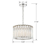 Crystorama ELL-B3004-PN Polished Nickel Libby Langdon For Crystorama Elliot 4 Light Polished Nickel Pendant Image 2