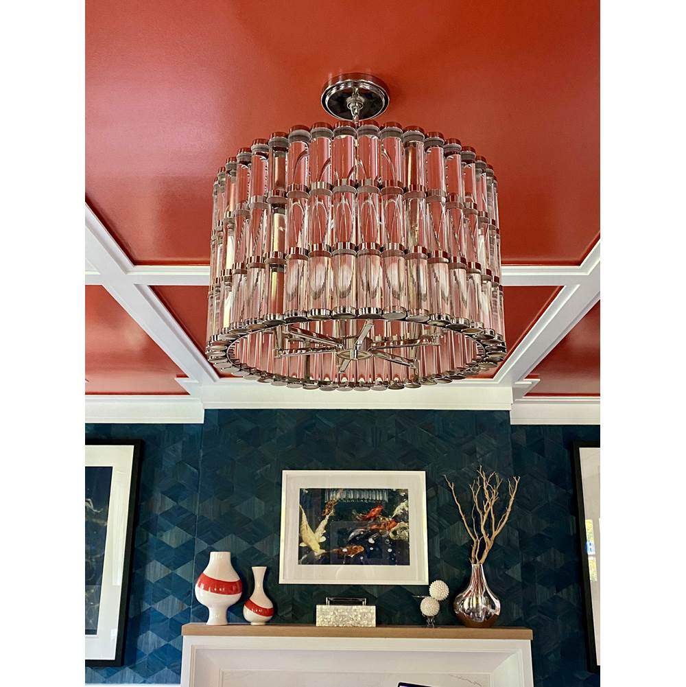 Crystorama ELL-B3006-PN Polished Nickel Libby Langdon For Crystorama Elliot 6 Light Polished Nickel Chandelier Image 4