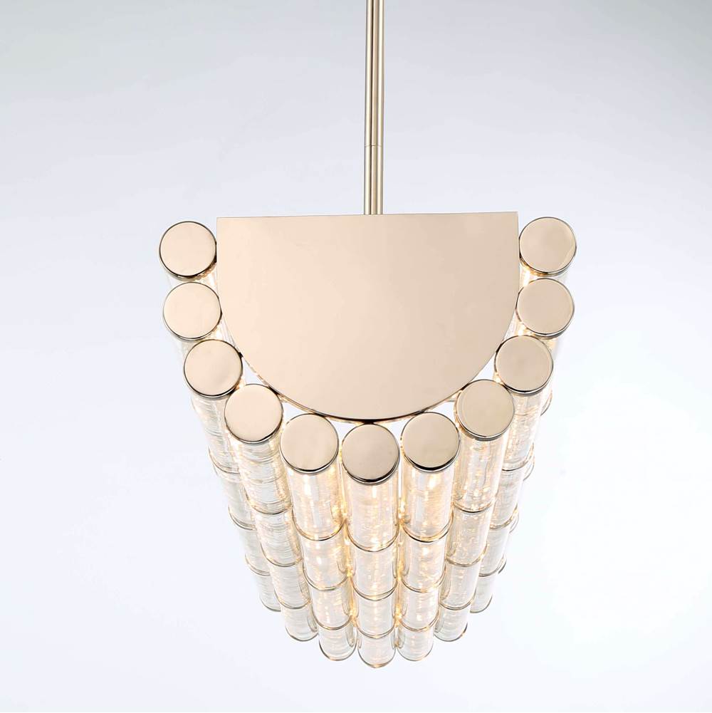 Crystorama ELL-B3007-PN Polished Nickel Libby Langdon For Crystorama Elliot 6 Light Polished Nickel Linear Chandelier Image 3