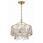 Crystorama Elsa 1 Light Antique Gold Pendant