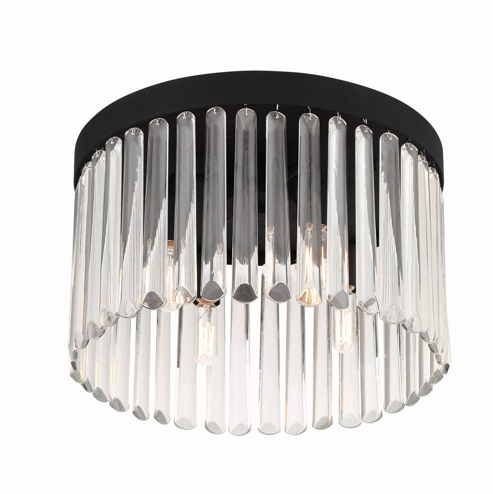 Crystorama EMO-5400-BF Black Forged Emory 4 Light Black Forged Ceiling Mount Image 4