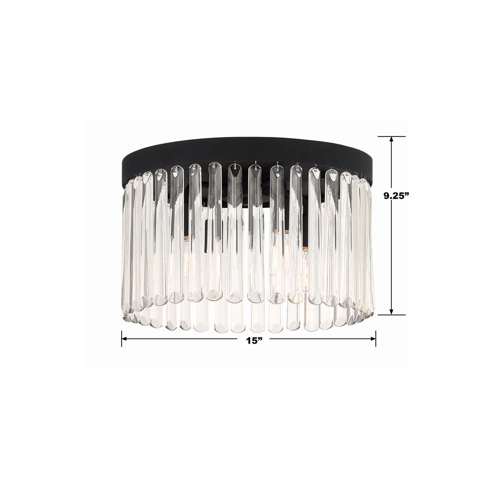 Crystorama EMO-5400-BF Black Forged Emory 4 Light Black Forged Ceiling Mount Image 2