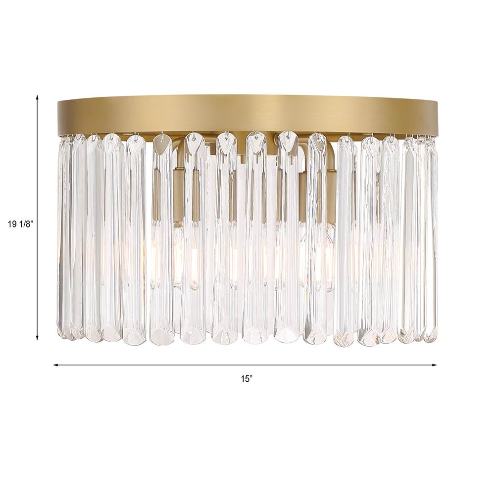 Crystorama EMO-5400-MG Modern Gold Emory 4 Light Modern Gold Ceiling Mount Image 2