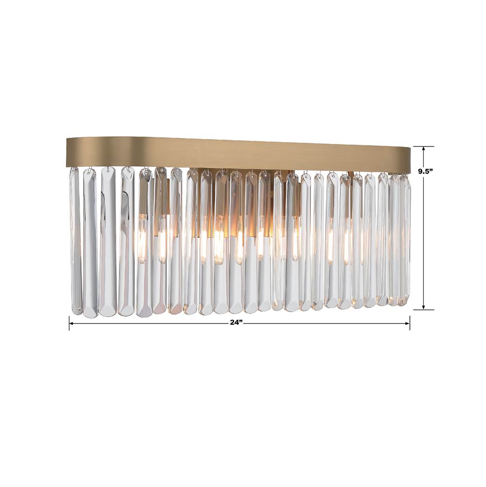 Crystorama EMO-5403-MG Modern Gold Emory 4 Light Modern Gold Bathroom Vanity Image 2