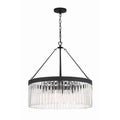 Crystorama EMO-5406-BF Black Forged Emory 8 Light Black Forged Chandelier Image 1