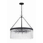 Crystorama Emory 8 Light Black Forged Chandelier