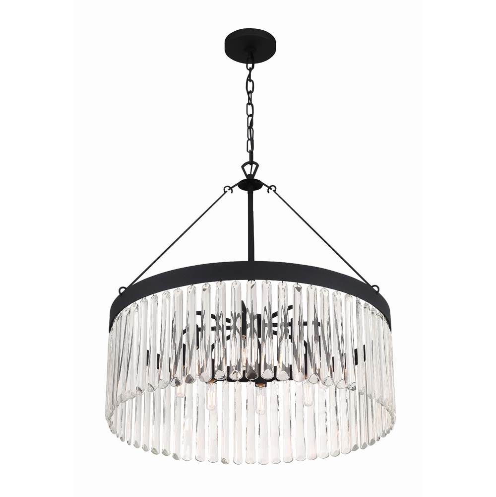 Crystorama EMO-5406-BF Black Forged Emory 8 Light Black Forged Chandelier Image 7