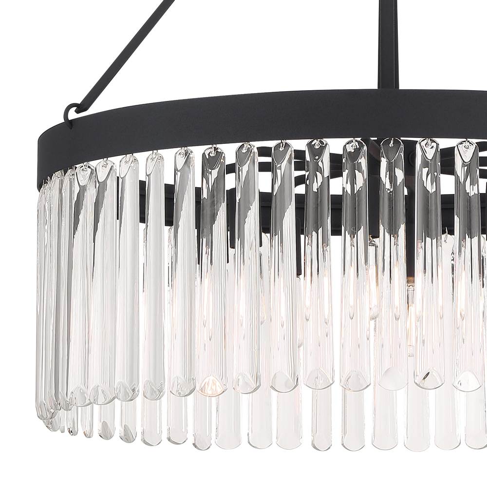 Crystorama EMO-5406-BF Black Forged Emory 8 Light Black Forged Chandelier Image 6