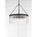 Crystorama EMO-5406-BF Black Forged Emory 8 Light Black Forged Chandelier Image 3