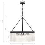 Crystorama EMO-5406-BF Black Forged Emory 8 Light Black Forged Chandelier Image 2