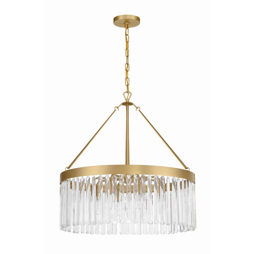 Crystorama Emory 8 Light Black Forged Chandelier
