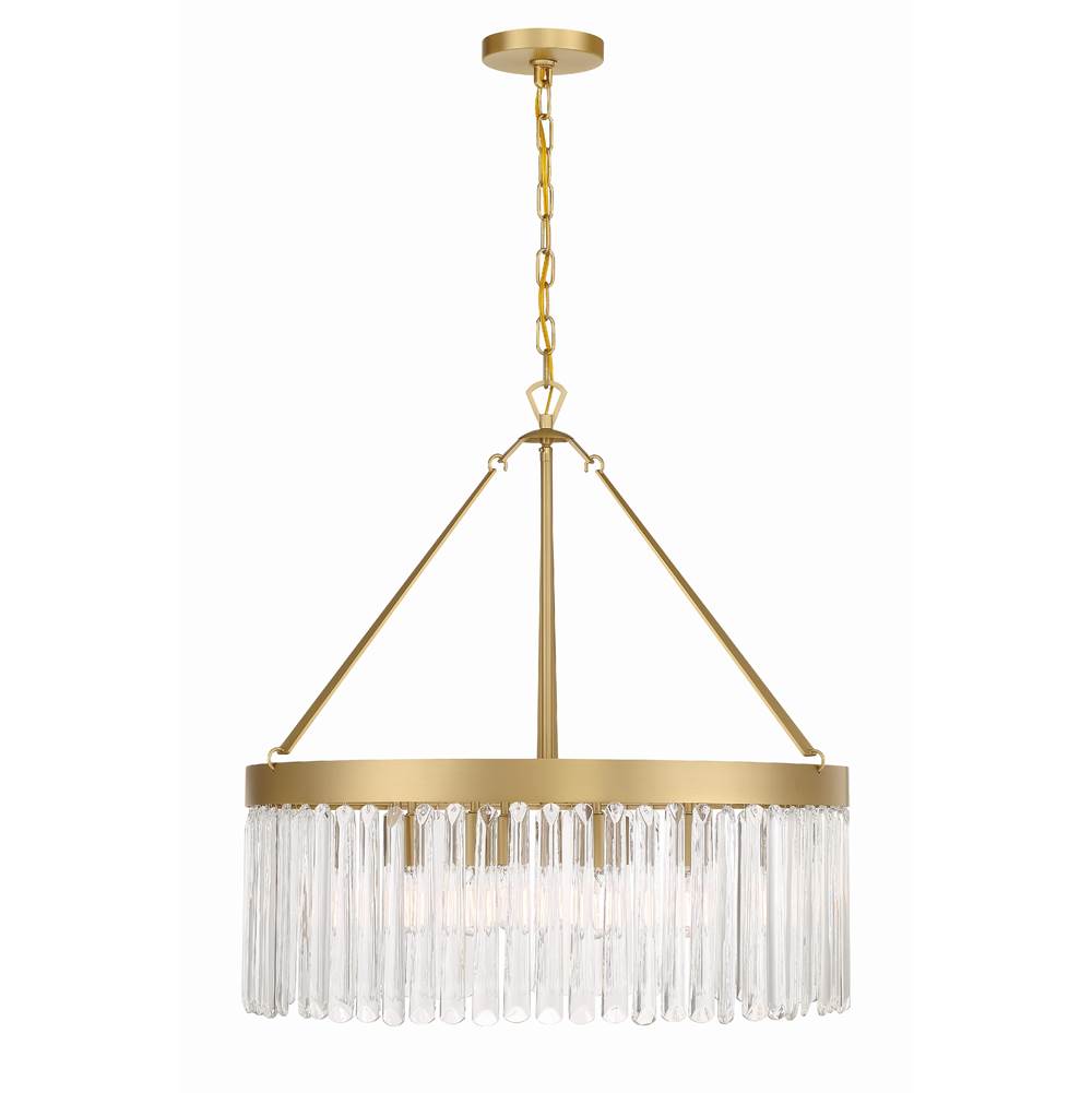 Crystorama EMO-5406-MG Modern Gold Emory 8 Light Modern Gold Chandelier Image 6