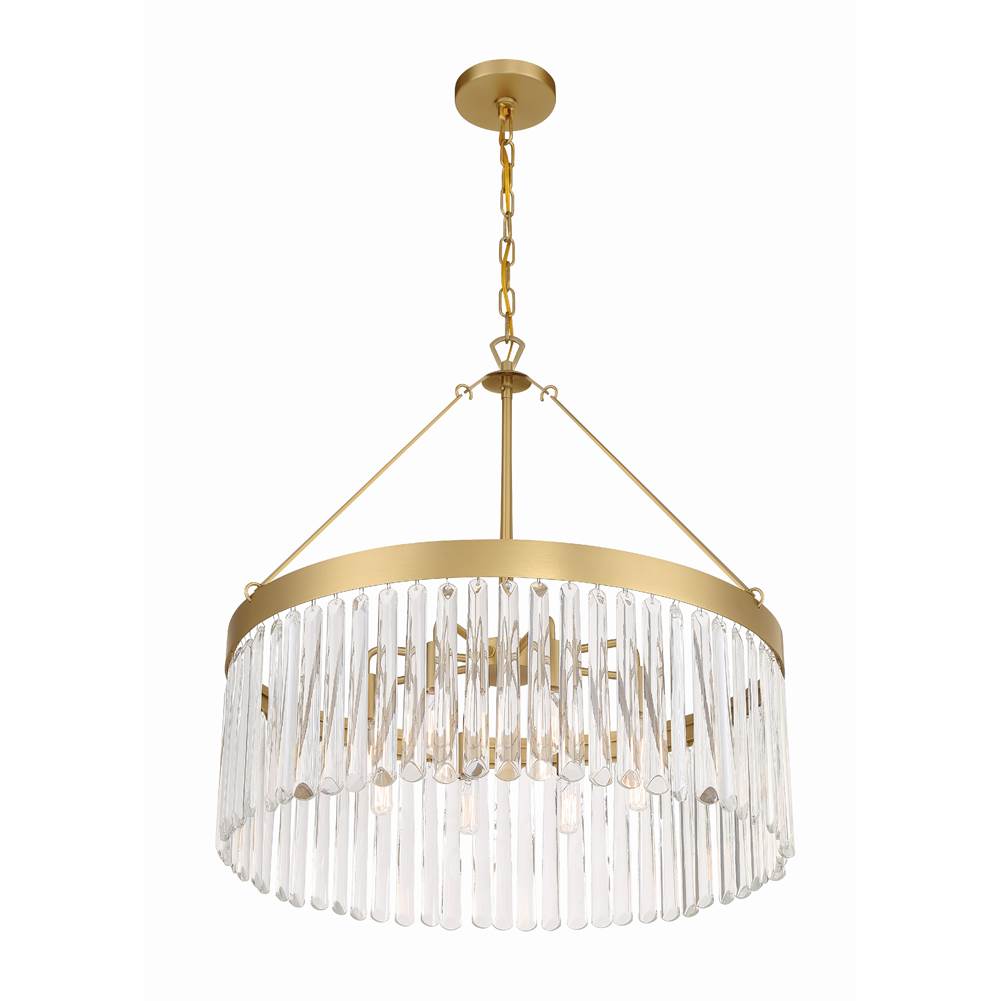 Crystorama EMO-5406-MG Modern Gold Emory 8 Light Modern Gold Chandelier Image 5