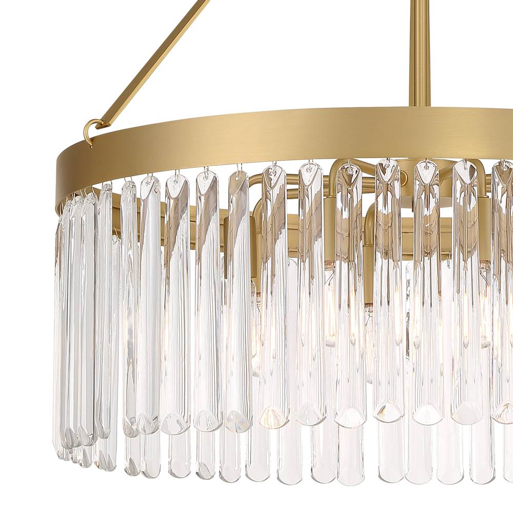 Crystorama EMO-5406-MG Modern Gold Emory 8 Light Modern Gold Chandelier Image 4