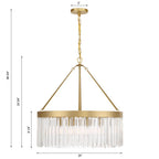 Crystorama EMO-5406-MG Modern Gold Emory 8 Light Modern Gold Chandelier Image 2