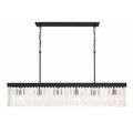 Crystorama EMO-5407-BF Black Forged Emory 6 Light Black Forged Linear Chandelier Image 1