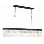 Crystorama EMO-5407-BF Black Forged Emory 6 Light Black Forged Linear Chandelier Image 5