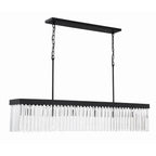 Crystorama EMO-5407-BF Black Forged Emory 6 Light Black Forged Linear Chandelier Image 4