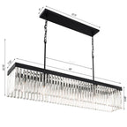 Crystorama EMO-5407-BF Black Forged Emory 6 Light Black Forged Linear Chandelier Image 2