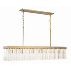 Crystorama EMO-5407-MG Modern Gold Emory 6 Light Modern Gold Linear Chandelier Image 4