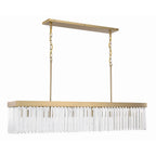 Crystorama EMO-5407-MG Modern Gold Emory 6 Light Modern Gold Linear Chandelier Image 3