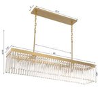 Crystorama EMO-5407-MG Modern Gold Emory 6 Light Modern Gold Linear Chandelier Image 2