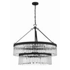 Crystorama Emory 9 Light Black Forged Chandelier