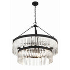 Crystorama EMO-5408-BF Black Forged Emory 9 Light Black Forged Chandelier Image 2