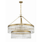 Crystorama Emory 9 Light Black Forged Chandelier