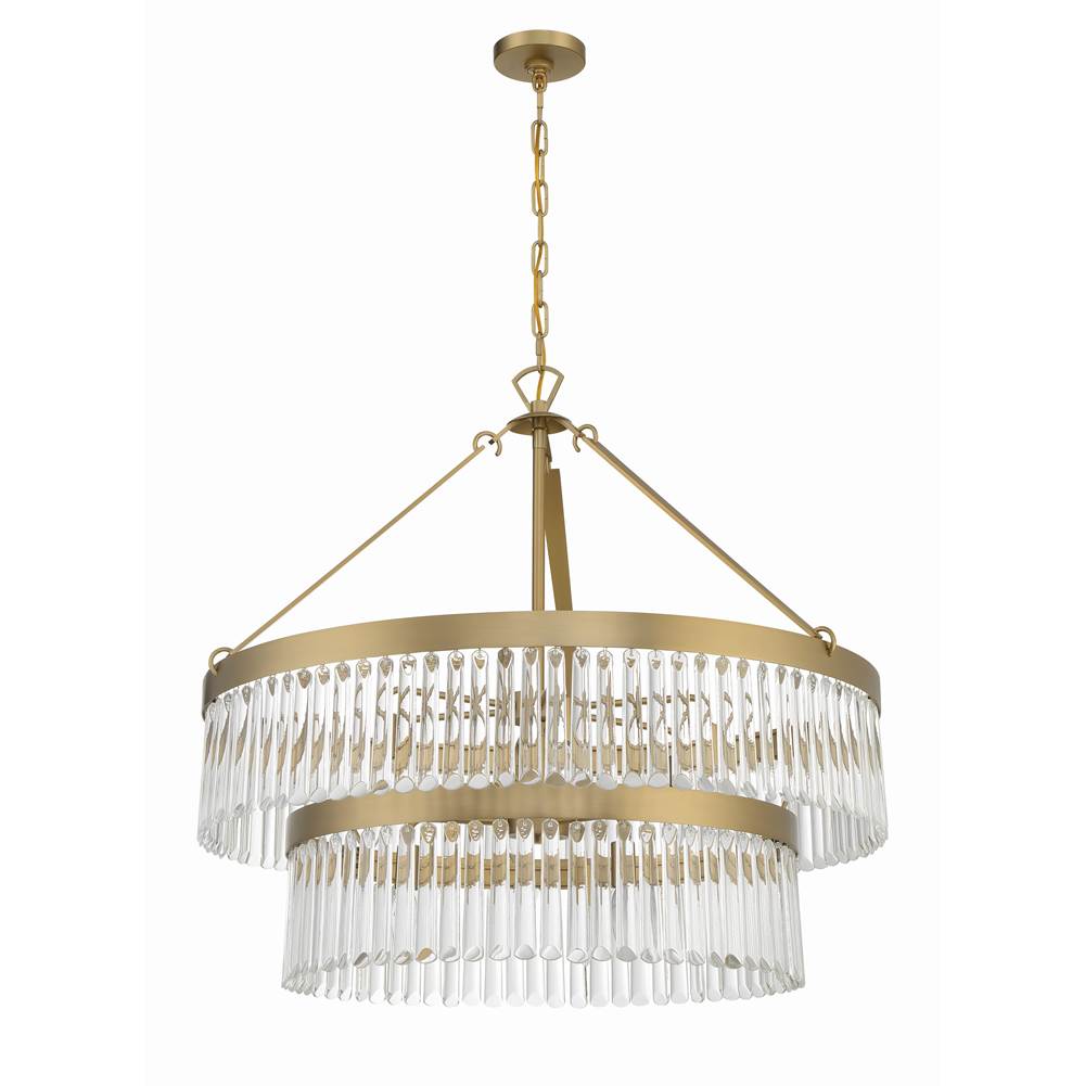 Crystorama Emory 9 Light Black Forged Chandelier