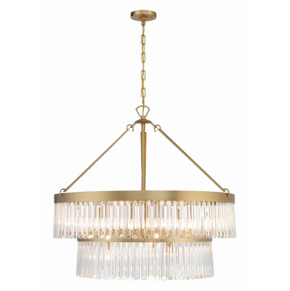 Crystorama EMO-5408-MG Modern Gold Emory 9 Light Modern Gold Chandelier Image 3