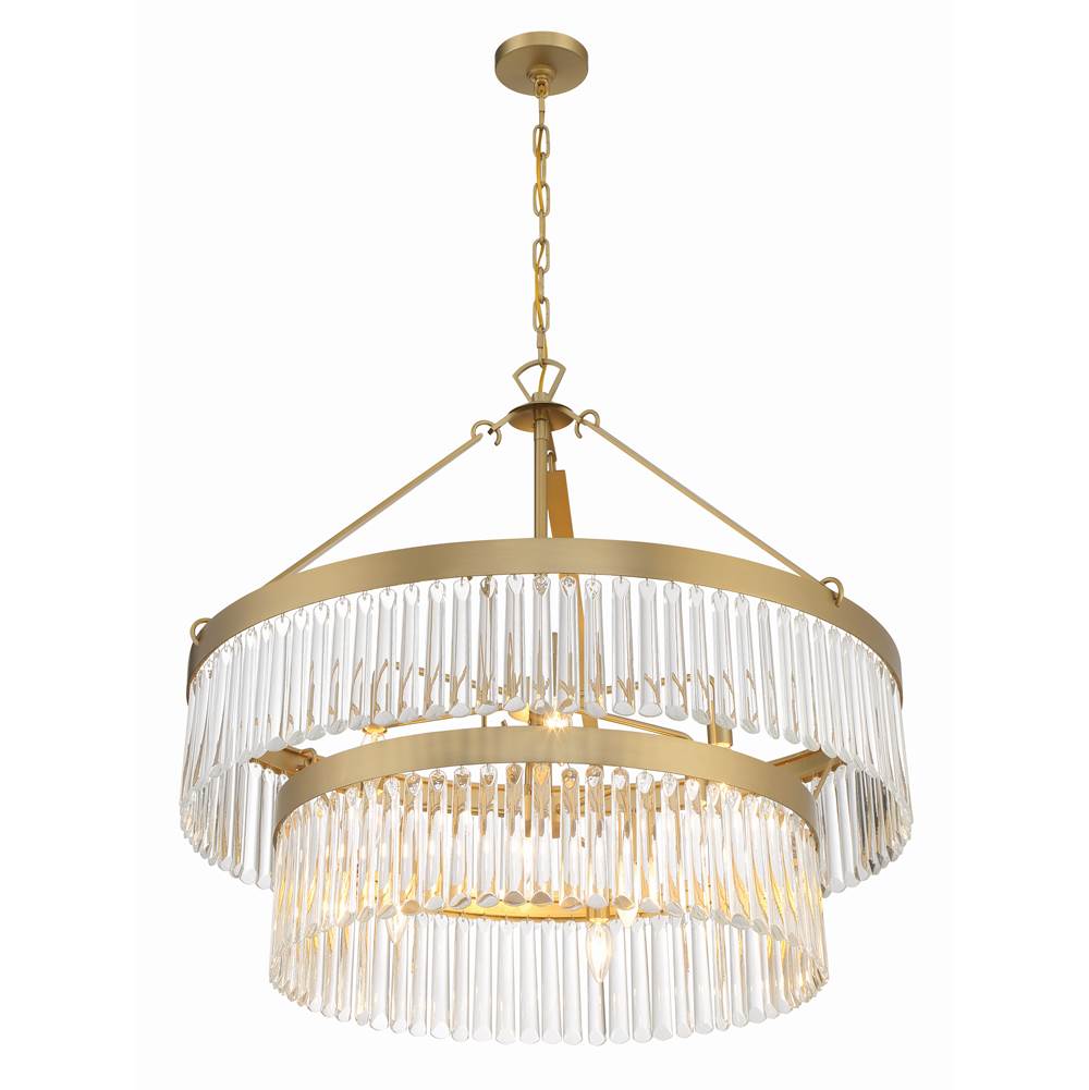 Crystorama EMO-5408-MG Modern Gold Emory 9 Light Modern Gold Chandelier Image 2