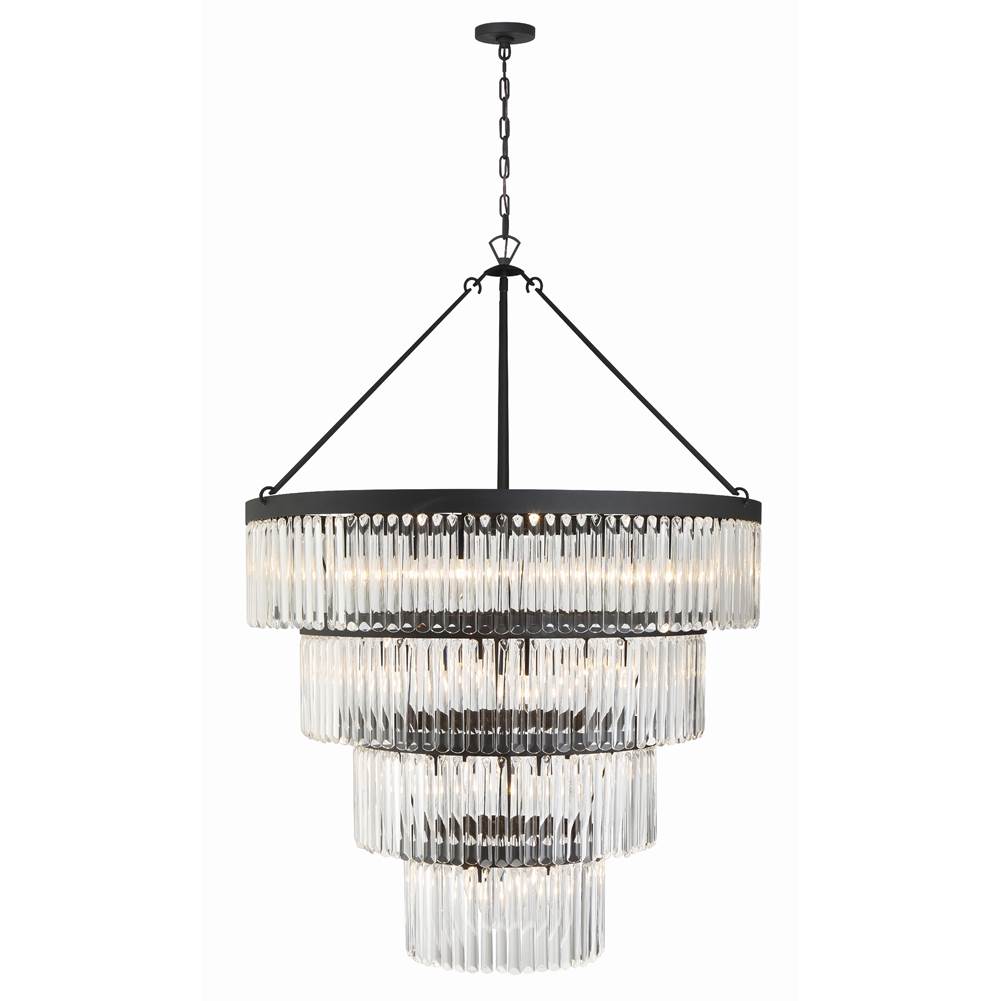Crystorama EMO-5409-BF Black Forged Emory 22 Light Black Forged Chandelier Image 1