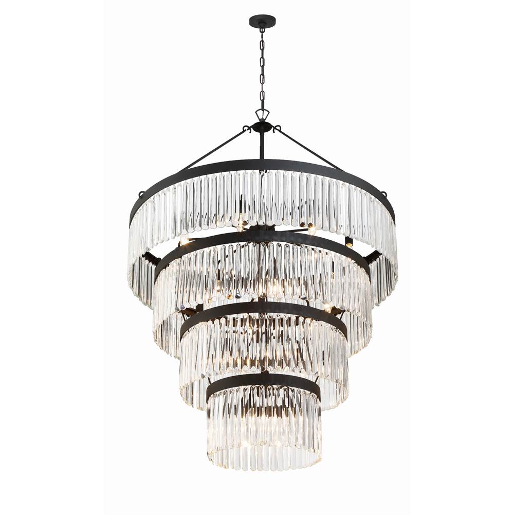 Crystorama EMO-5409-BF Black Forged Emory 22 Light Black Forged Chandelier Image 6