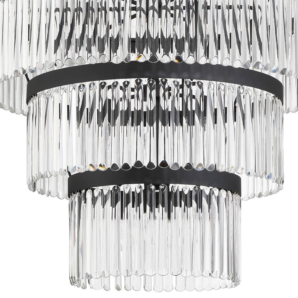 Crystorama EMO-5409-BF Black Forged Emory 22 Light Black Forged Chandelier Image 5