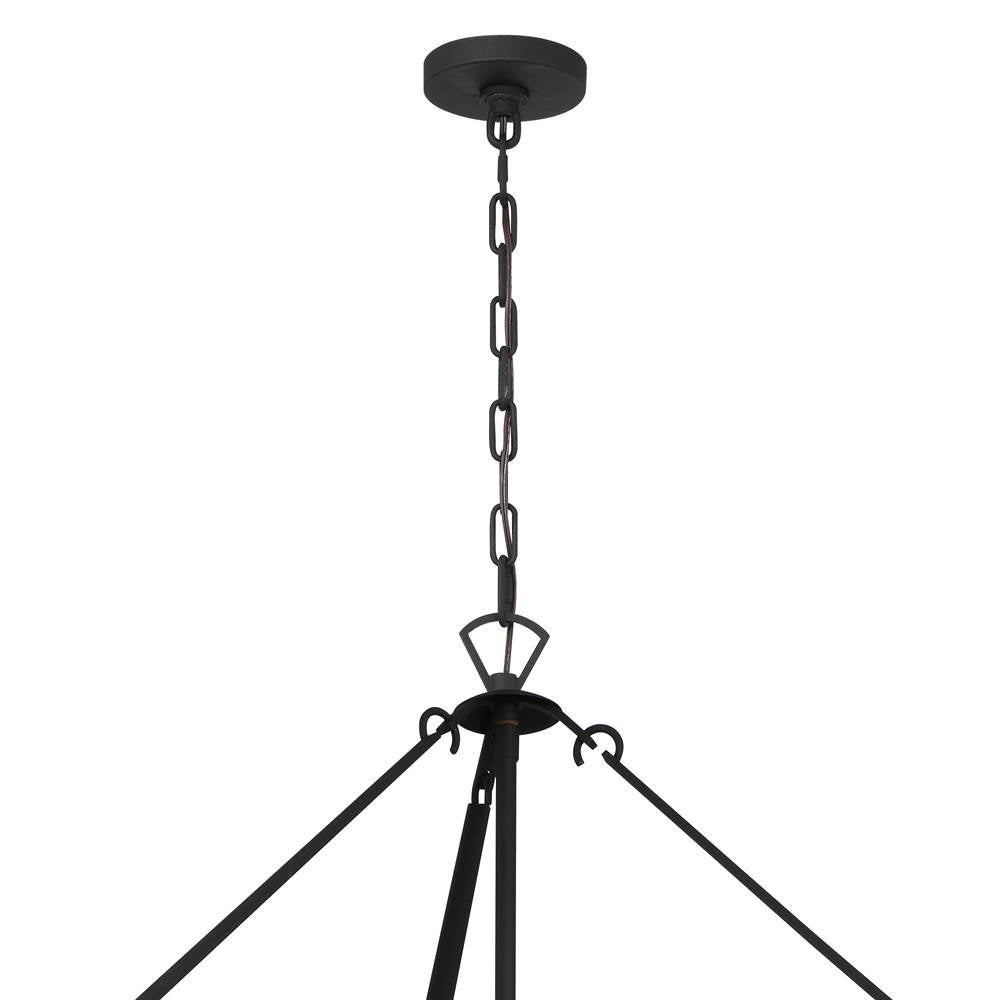 Crystorama EMO-5409-BF Black Forged Emory 22 Light Black Forged Chandelier Image 4