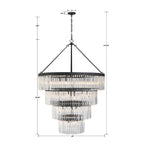 Crystorama EMO-5409-BF Black Forged Emory 22 Light Black Forged Chandelier Image 2