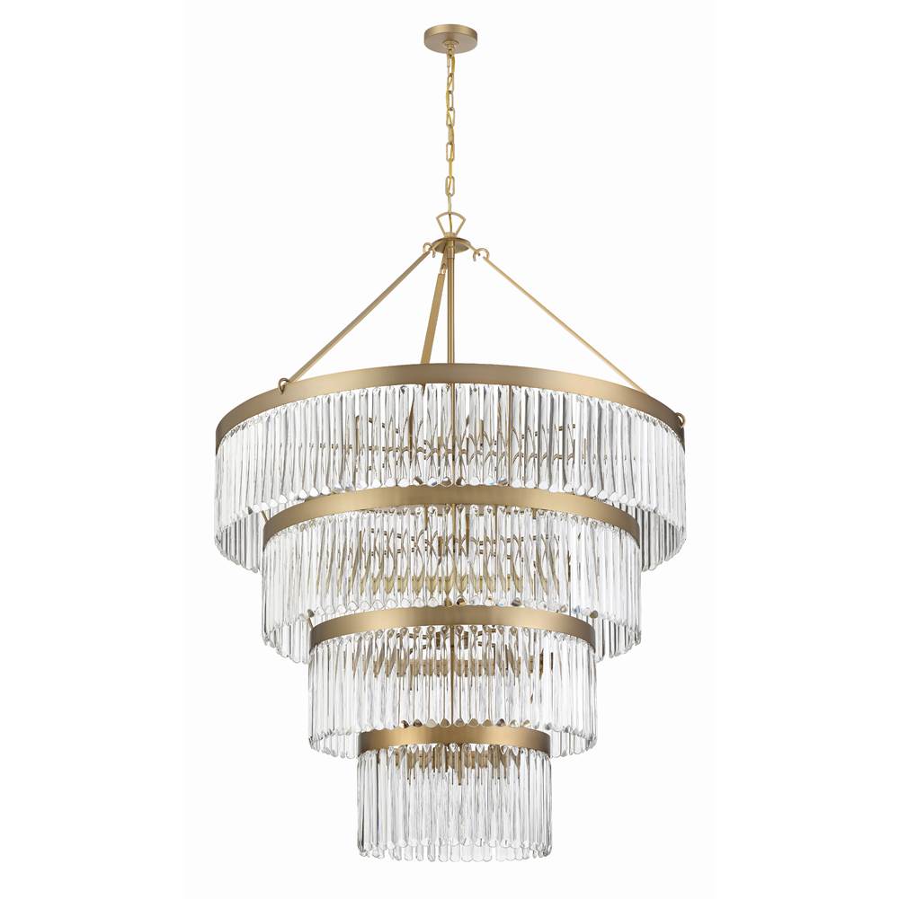 Crystorama Emory 22 Light Black Forged Chandelier
