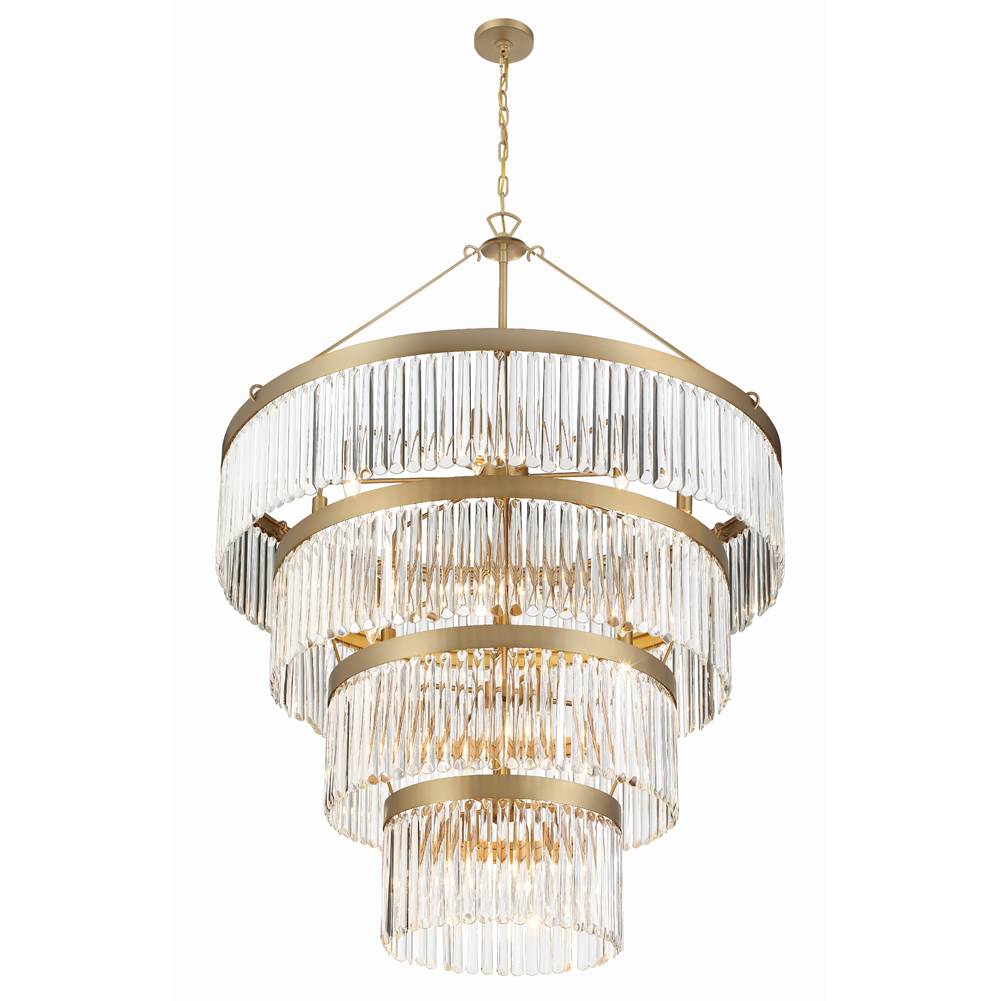 Crystorama EMO-5409-MG Modern Gold Emory 22 Light Modern Gold Chandelier Image 5