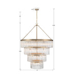 Crystorama EMO-5409-MG Modern Gold Emory 22 Light Modern Gold Chandelier Image 2