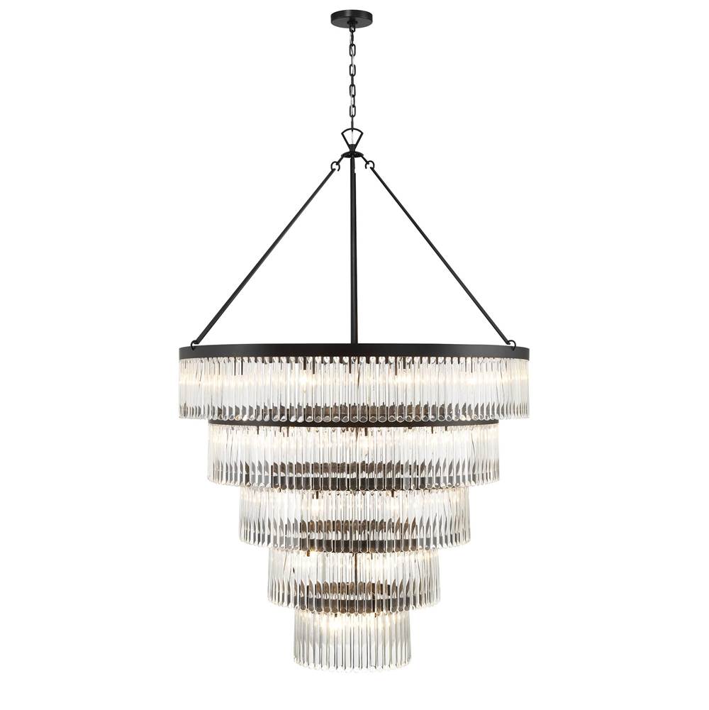 Crystorama EMO-5430-BF Black Forged Emory 30 Light Black Forged Chandelier Image 5