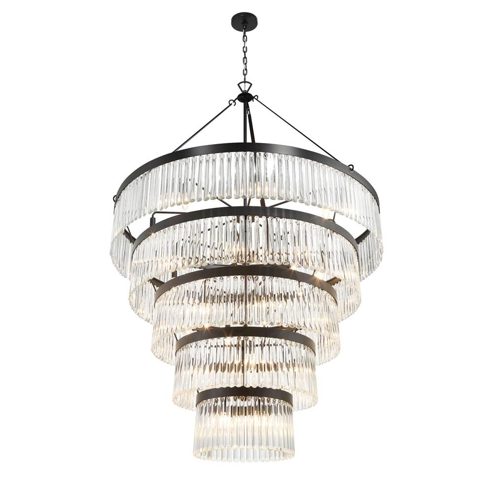 Crystorama EMO-5430-BF Black Forged Emory 30 Light Black Forged Chandelier Image 4