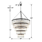 Crystorama EMO-5430-BF Black Forged Emory 30 Light Black Forged Chandelier Image 3