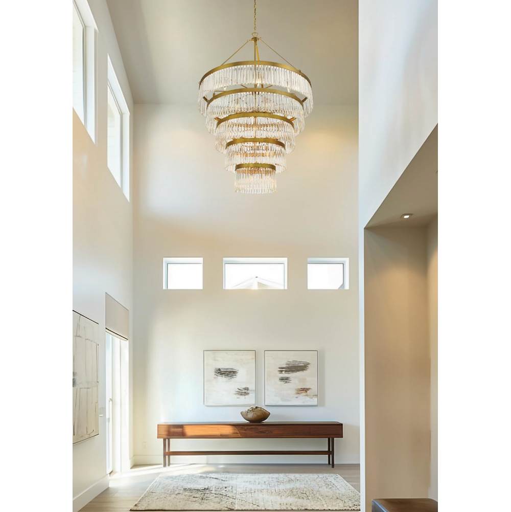 Crystorama EMO-5430-MG Modern Gold Emory 30 Light Modern Gold Chandelier Image 4