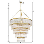 Crystorama EMO-5430-MG Modern Gold Emory 30 Light Modern Gold Chandelier Image 3