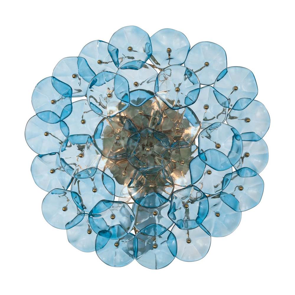 Crystorama ESM-4000-AG-BL Aged Brass Esme 22.5'' Aged Brass Semi Flush Mount Image 4