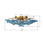 Crystorama ESM-4000-AG-BL Aged Brass Esme 22.5'' Aged Brass Semi Flush Mount Image 2
