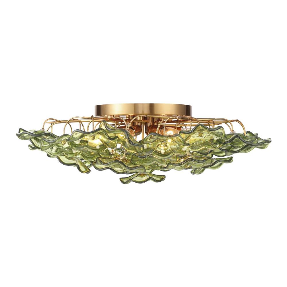 Crystorama ESM-4000-AG-GR Aged Brass Esme 22.5'' Aged Brass Semi Flush Mount Image 6