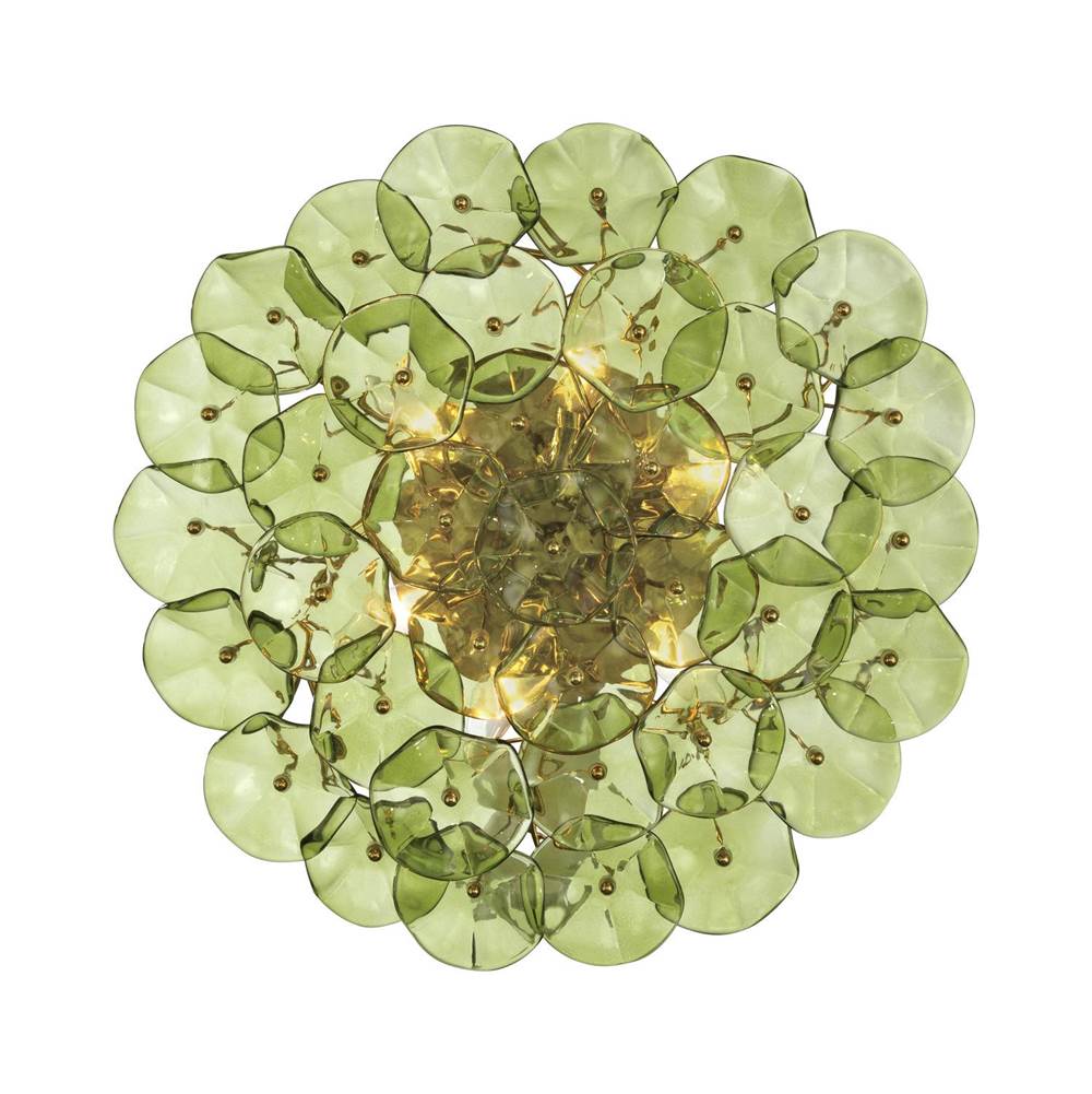 Crystorama ESM-4000-AG-GR Aged Brass Esme 22.5'' Aged Brass Semi Flush Mount Image 4